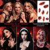 Bloody Makeup Halloween Tattoo Stickers Waterproof Body Art Scar Decals  Haunted House