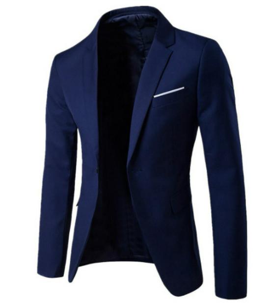 Europese Maat Heren Slim Fit Blazer - Verdikte Casual Pak, Koreaanse Stijl