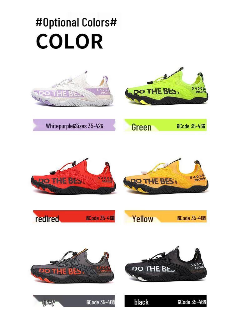 Quick-Dry Five-Finger Non-Slip Water and Beach Shoes for Swimming, Fishing, and Indoor Fitness