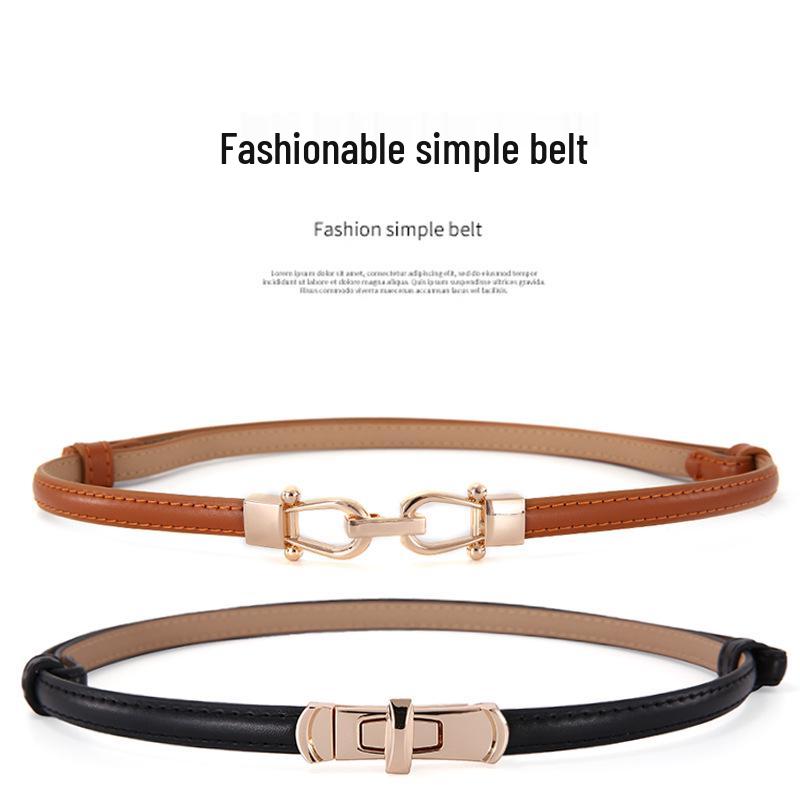 Trendy Koreaanse Stijl Echt Lederen Riem voor Dames - Modieus en Veelzijdig voor Jurken, Rokken en Broeken