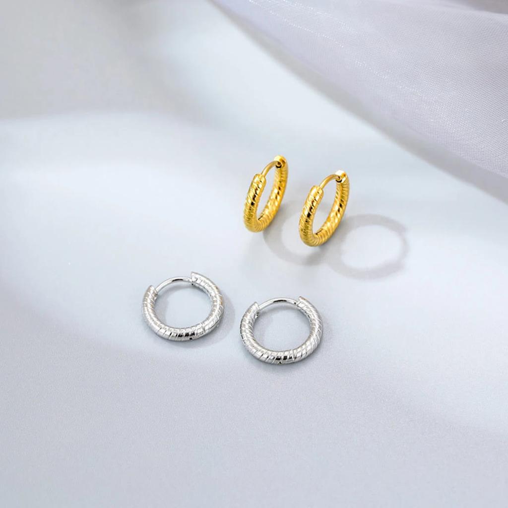1Pair Stainless Steel Hoop Earrings Women Gold Small Earrings Girl Jewelry Pendientes Mujer Aretes Cartilage Piercing