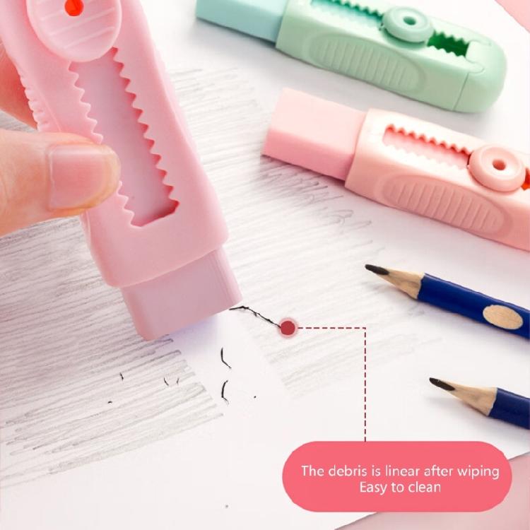 4Pieces Retractable Pencil Eraser Refillable Sliding Pencil Eraser Easy Erasing Retractable Eraser for Writing Drawing