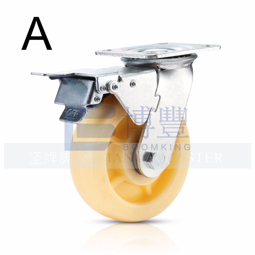 4 Inch/5 Inch/6 inch(500KG) Furniture Caster Heavy Duty Nylon Universal Wheel Directional Wheel Brake Wheel,polyurethane Caster