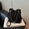 Large Capacity Drawstring Chain Tote Bag for Women 2026 Newest Versatile Commuting Lucky Bag Fashiable Women's Handbag