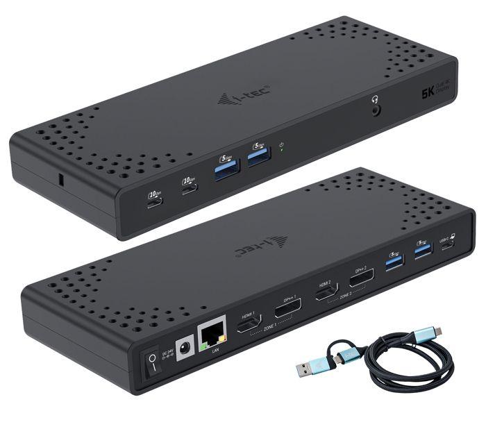 Docking Station - I-TEC - Dualdock - 1x5K - 2x4K 60Hz - 100W Power Delivery