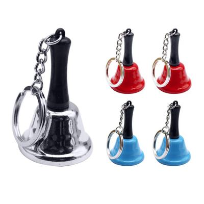 2PCS Mini Bells with Keychain Christmas Hand Cranked Bells Metal Decoration Dining Bells Creative Holiday Festivals Decoration