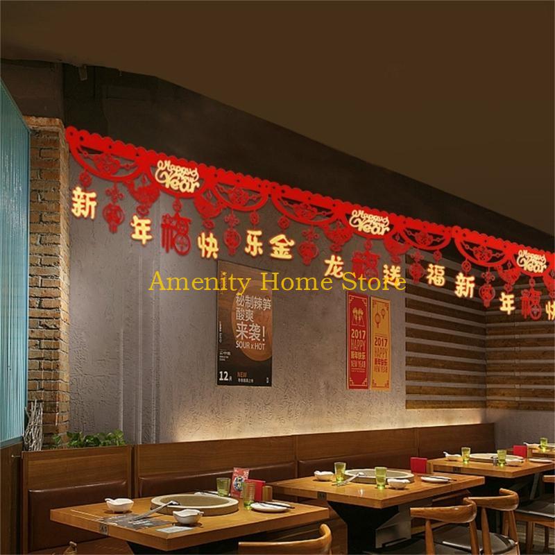 F26C 2025 Dragon Year Spring Festival Decoration Horizontal Colored Door Hanging Pendant Chinese New Year Ornament for Home