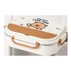 Cute Striped Panda Stainless Steel Divided Lunch Box