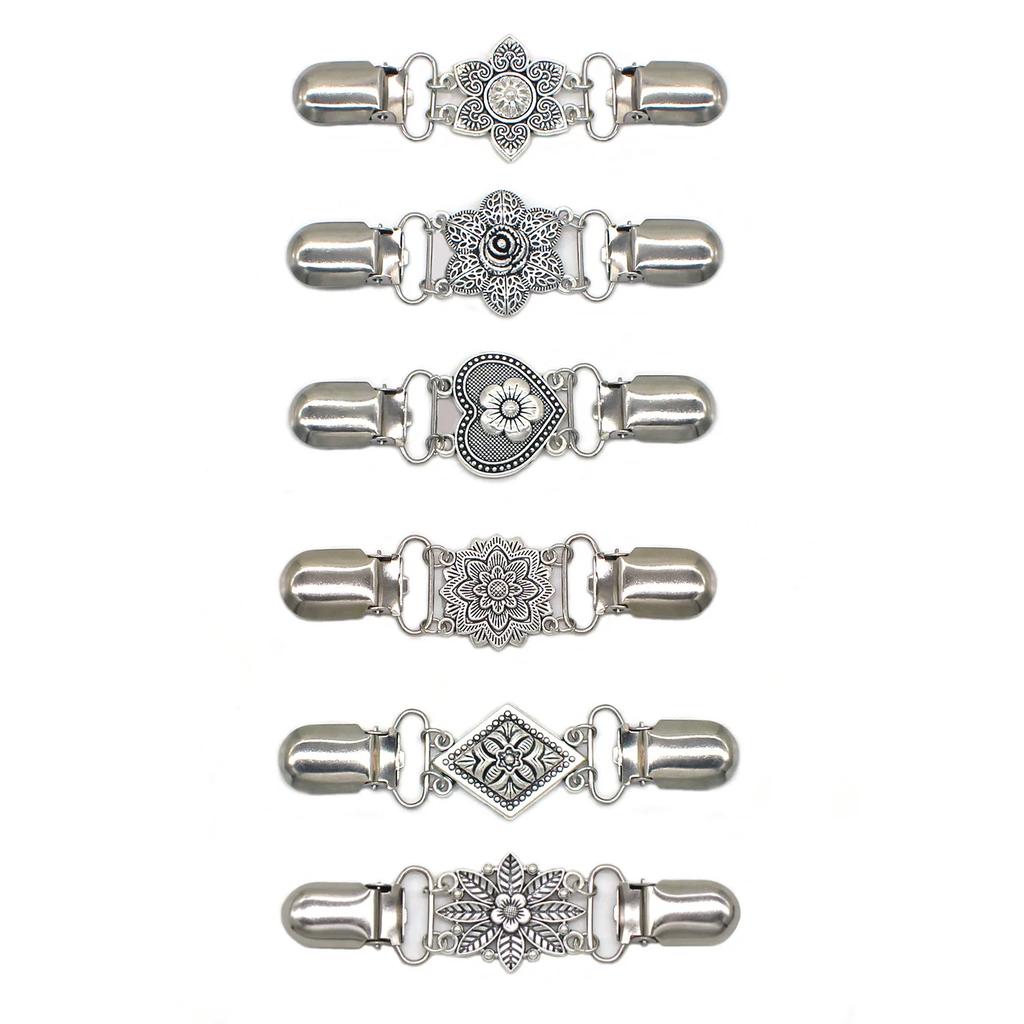 Cardigan Brooches Sweater Shawl Clips Pearl Spider Charm Brooch Pins Clip Collar Duck-mouth Jewelry Brooches DIY