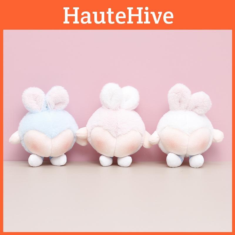 White Blue Cute Pink Rabbit Butt Plush Keychain For Children Gift Collecting And