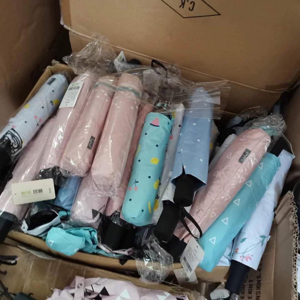 Parapluie pliant automatique pour femme avec protection UV et logo