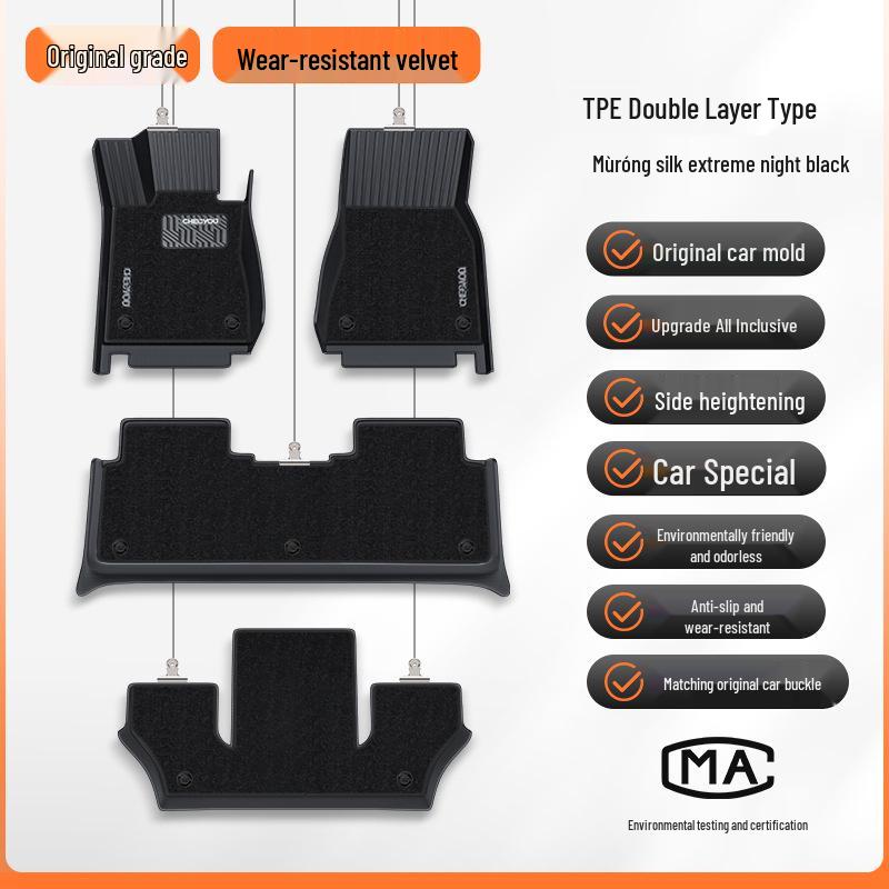 TPE Full Coverage Car Floor Mats for A4L, Magotan, Q5L, Passat, Camry, Accord, A6, Tiguan L, Xingyue