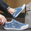 Fashion 2025 Summer New Hollow Mesh Breathable Comfortable Denim Casual Shoes for Men's Fashion Trend Versatile Low Top Chunky sneakers