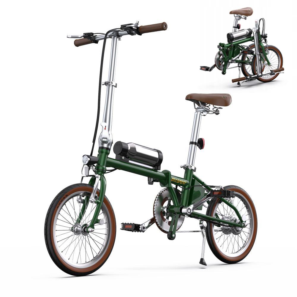 Foldable electric bicycle Onesport OT02, 250W motor, 36V 5.2Ah battery, top speed 25km/h, cruising range 25km, 16*1.35inch tires