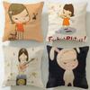 Classic Artist Yoshitomo Nara Cushion Cover Soft & Easy-Wash Pillow Case – Versatile for Couch, Bed, Travel and Office