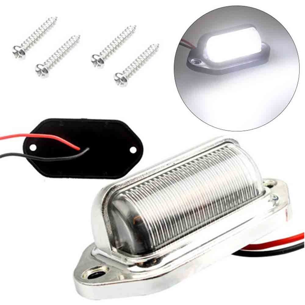 2Pcs Waterproof LED License Plate Light Universal Traffic Light Tail Lamp  Truck RV Trailer