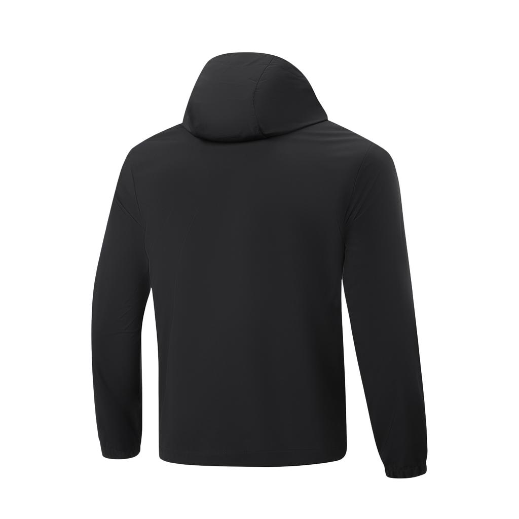 Li Ning Fitness Series Hooded Logo Letter Zipper Sports Windbreaker Men Outerwear AFDW995-1