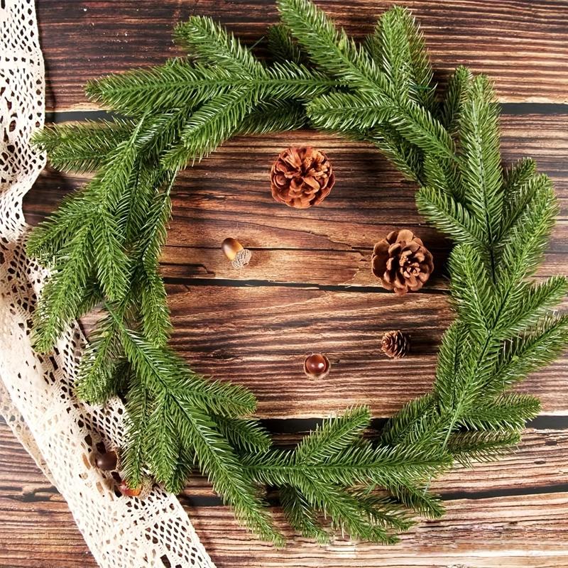 24Pcs Evergreen & Snow-Covered for Christmas Tree For Garland Wreath DIY Floral Arrangements Realistic Artificial Plants