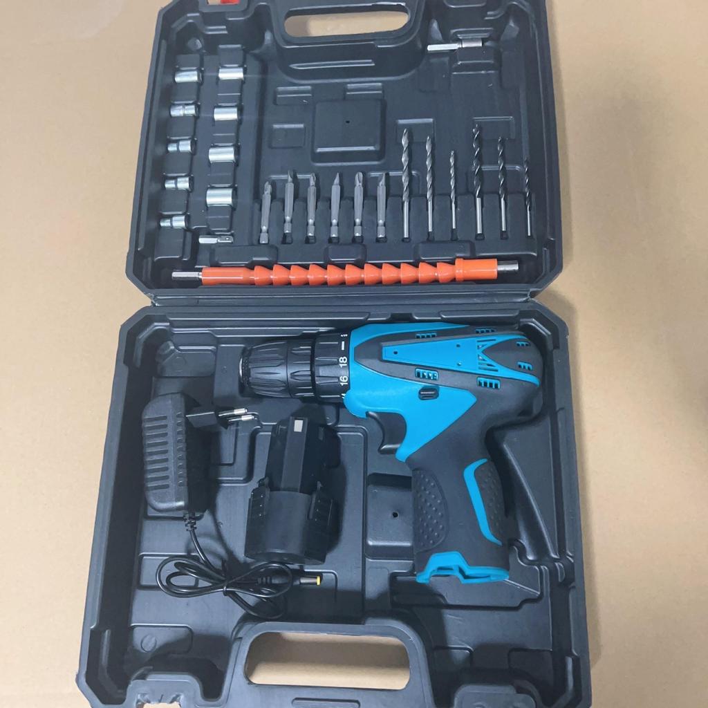 12V Cordless Electric Drill Set with Lithium Battery
