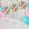 Bymaocar 3Pcs Acrylic Vase Clear Column Flower Display Rack Kit, DIY Tall Flower Stand for Parties, Events, Wedding Centerpieces