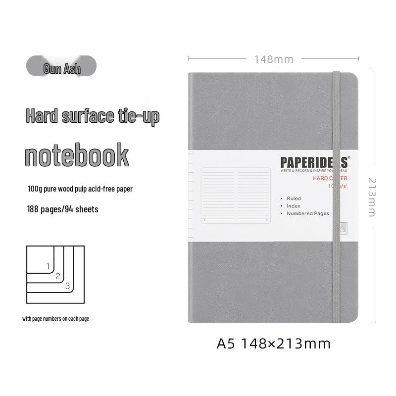 Блокнот PAPERIDEAS A5 в твердой обложке из ПУ кожи с сеткой Dotted Pages