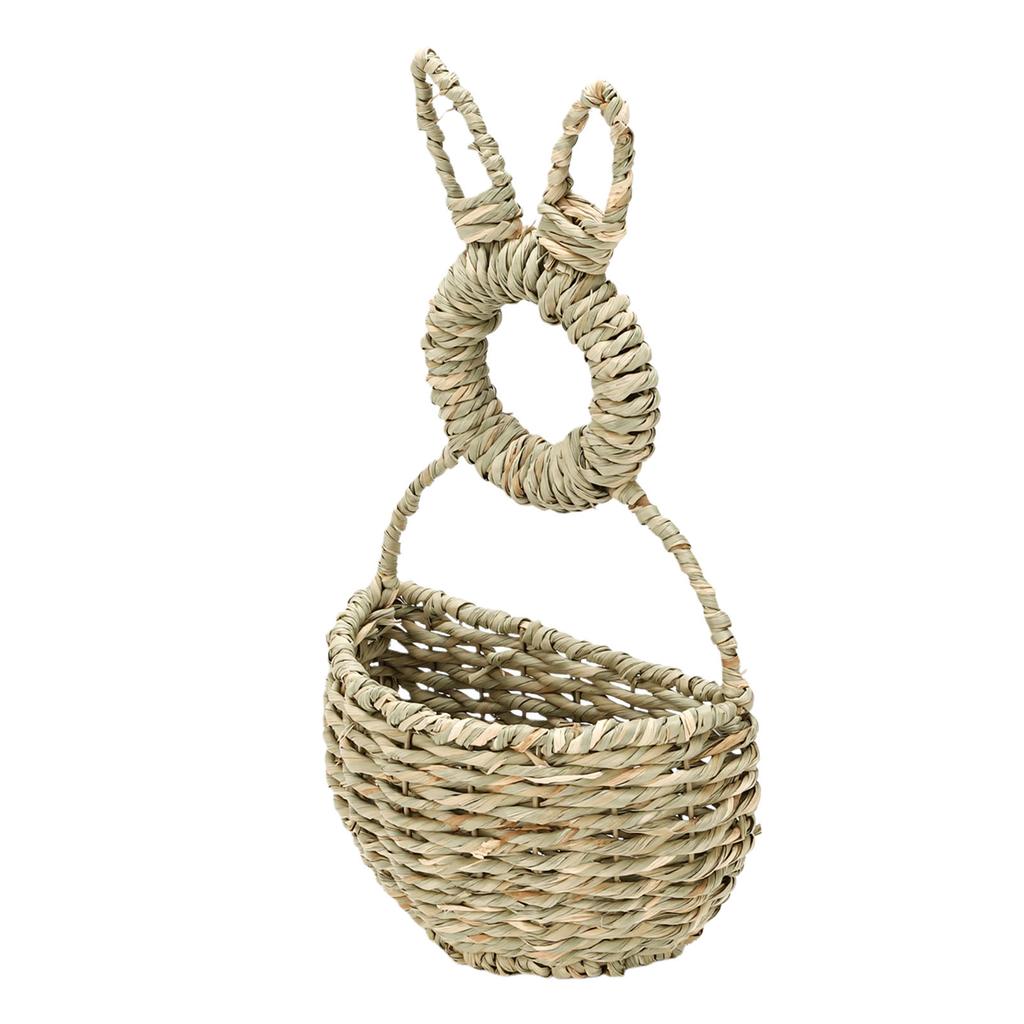 Easter Bunny Basket   Woven Hanging Unlined Wall   Spring Decor for Flowers Gifts