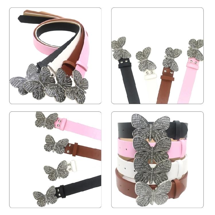 Creative Diamond Buckle Waist Belt Adjustable PU Belt for Women Jeans Skirt Coat