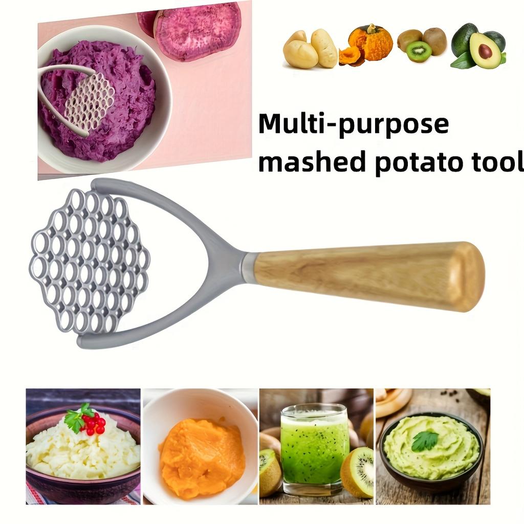 1 Multifunctional Aluminum Press for Potatoes, Avocados, Pumpkins , Sweet Potatoes , Manual Handheld Tool, Easy Clean,