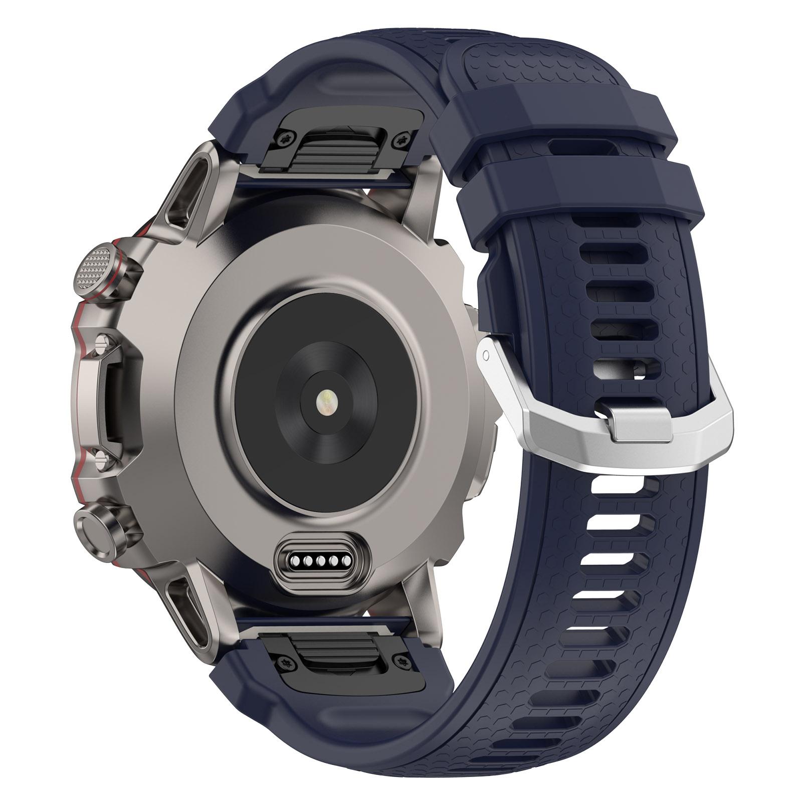 

Silicone Watch Band for Garmin MARQ/Approach S62/S60,Honeycomb Texture Replacement Watch Strap Midnight Blue