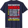 Dear Racists In America Native American Land Message T-Shirt