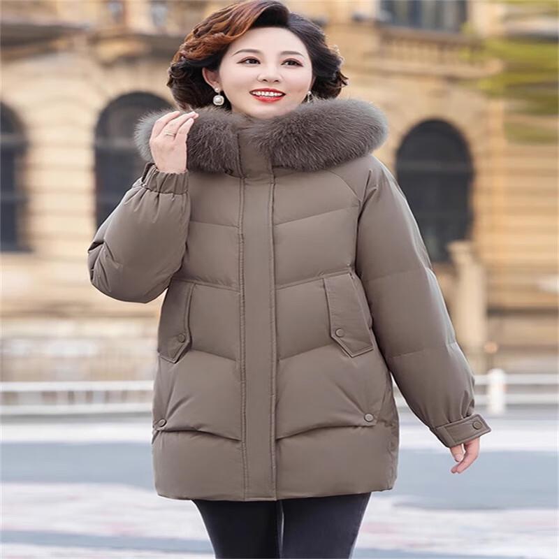 Xuezhongfei 2024 Women's Fox Fur Collar Down Jacket