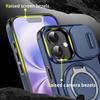 KEYSION 360° Rotating Ring Stand Phone Case for iPhone 17 Silicone+PC Slide Camera Protection Magnetic Shockproof Back Cover