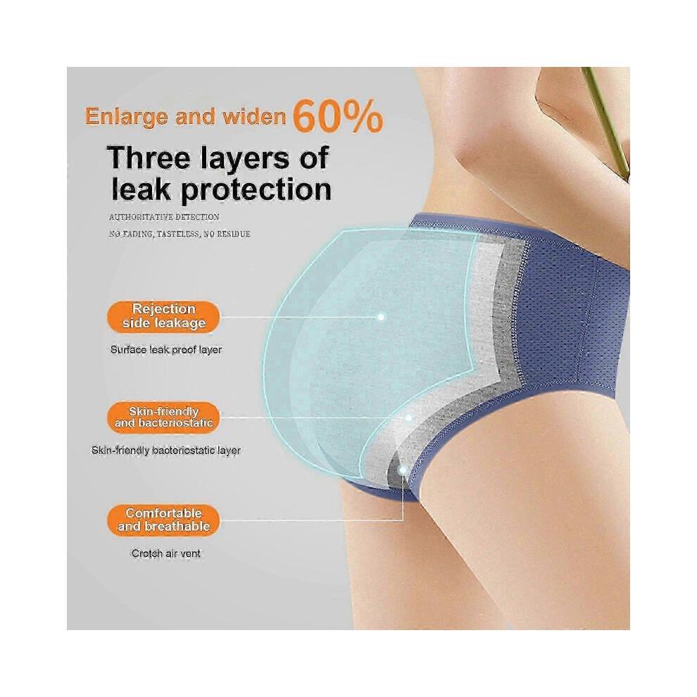(4XL) 8 Pack Women Everdries Leakproof Underwear Incontinence Leak Proof Protective Panties