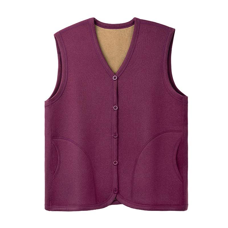 Men's and Women's Vests To Keep Warm In Autumn and Winter, Dad Cardigan with Fleece and Cold Vest