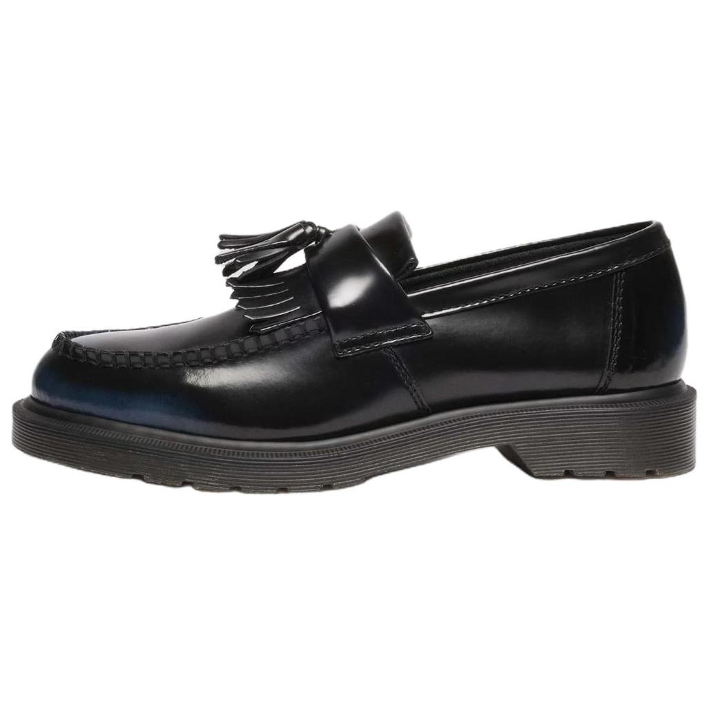 Dr. Martens Adrian Leather Fashion Comfortable Loafers 3cm Unisex Loafers Black Blue 14573401