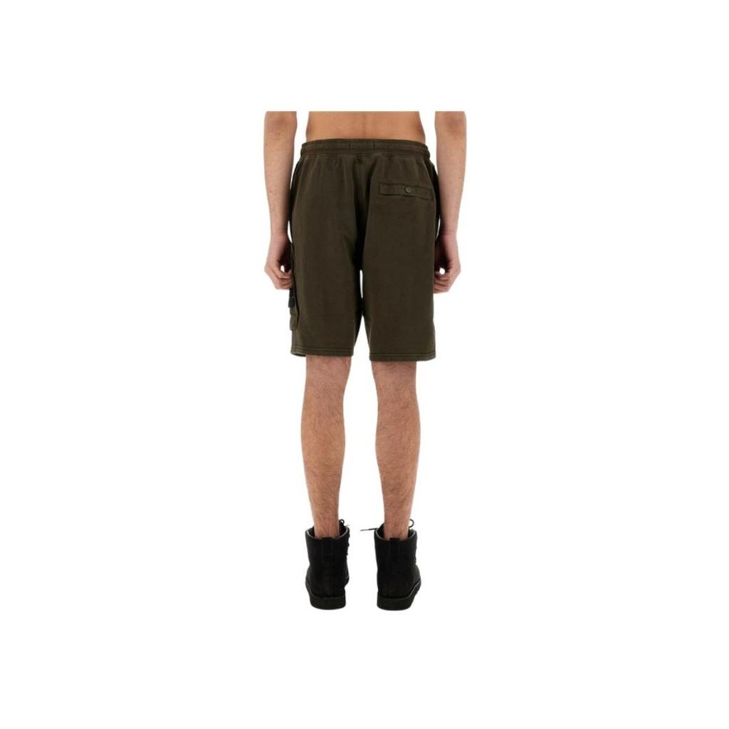 STONE ISLAND Logo Drawstring Casual Shorts Men Shorts Brown K1S156200002S0123-V0054