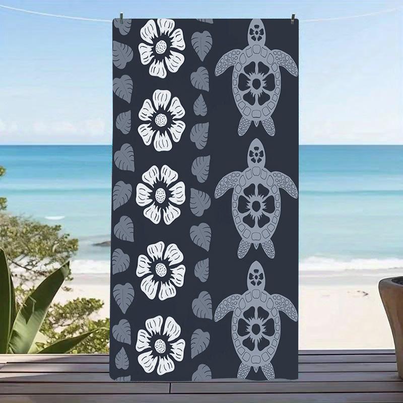 Ocean Sea Turtle Microfiber Beach Towel Quick Dry Sand Free Swim Blanket Highly Absorbent Bath Towels For Outdoor Surf