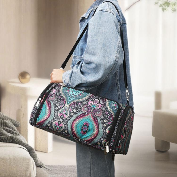 Durable Crochet Tote Bag for Yarn and Needle Hooks Keep Everything in Place