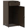 Vidaxl Garden Cabinet, Brown, 55X55X111 Cm, Poly Rattan