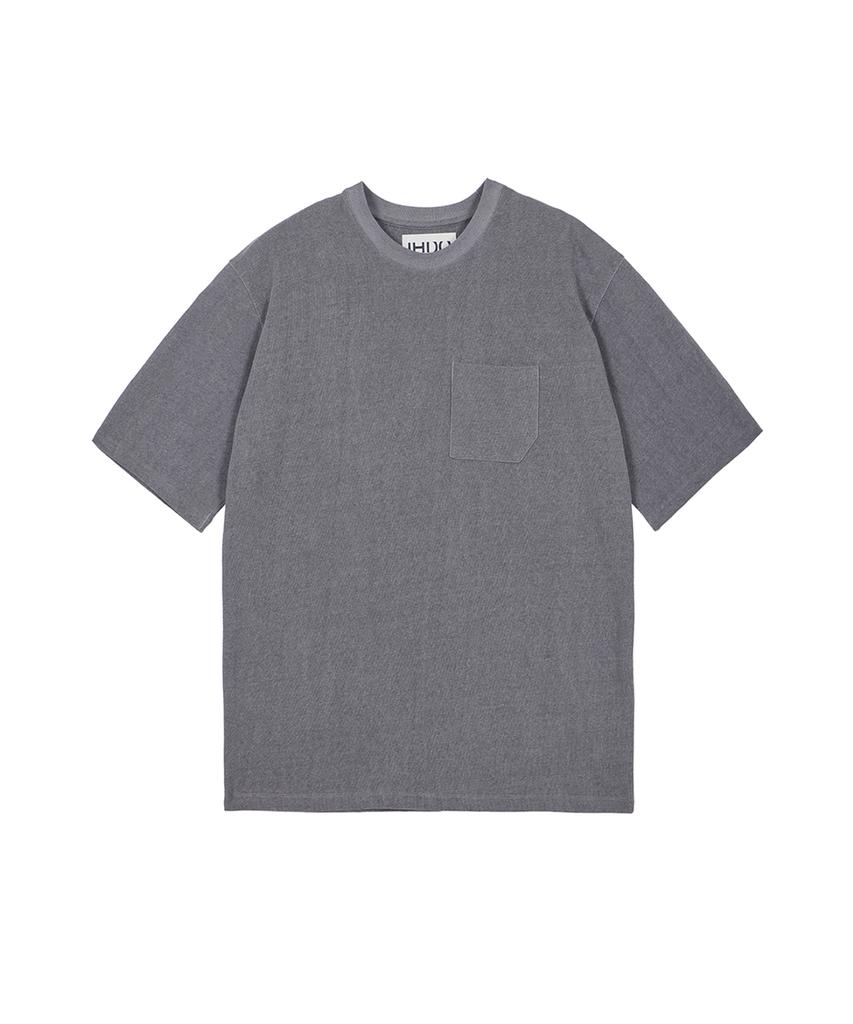 Ahidu Pigment Master Heavy Pocket T-Shirt_Charcoal