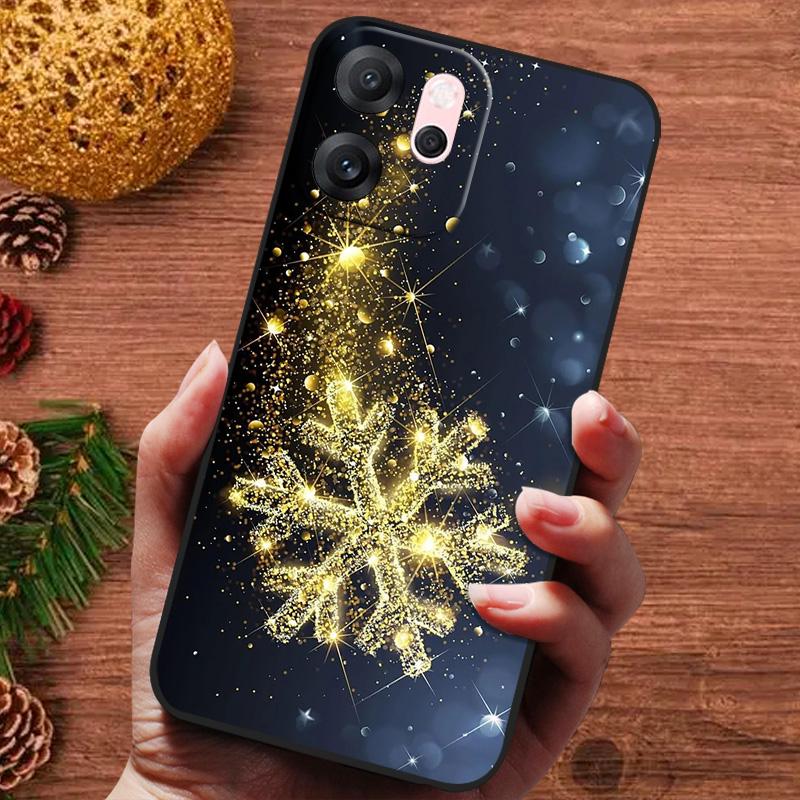 Świąteczne malowane etui na OPPO Reno 14F 14 F Reno14FS Etui Silikonowe Miękkie Etui na Telefon na OPPO Reno 14 13 Pro FS Capa Fundas