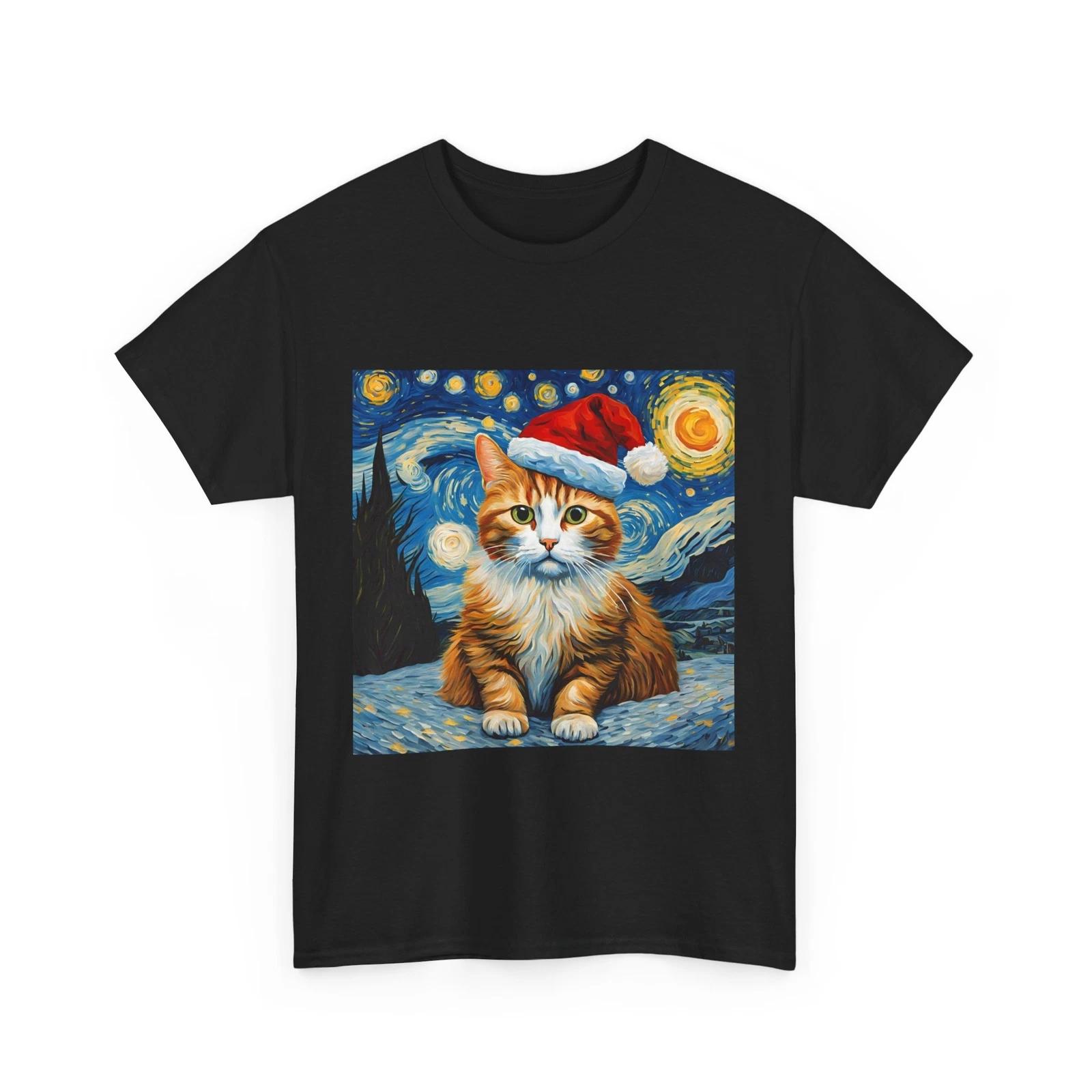 Van Gogh Cat Shirt | Van Gogh Christmas Cat Shirt | Starry Night Cat Shirt | G XL
