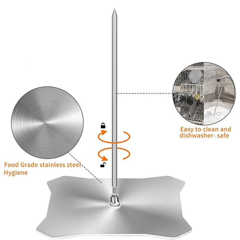 Stainless Steel Vertical Meat Spit BBQ Skewer Stand For Enjoyable Indoor And Outdoor Grilling Experiences