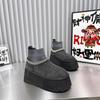 Women's Fashion Woolen Mouth Lightweight Thick Sole Winter Warm Snow Boots Fur One Non-slip Casual Sports Cotton Boots