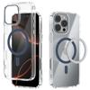 For iPhone 16 Pro Max Case Compatible with MagSafe Anti Scratch Clear TPU PC Phone Back Cover
