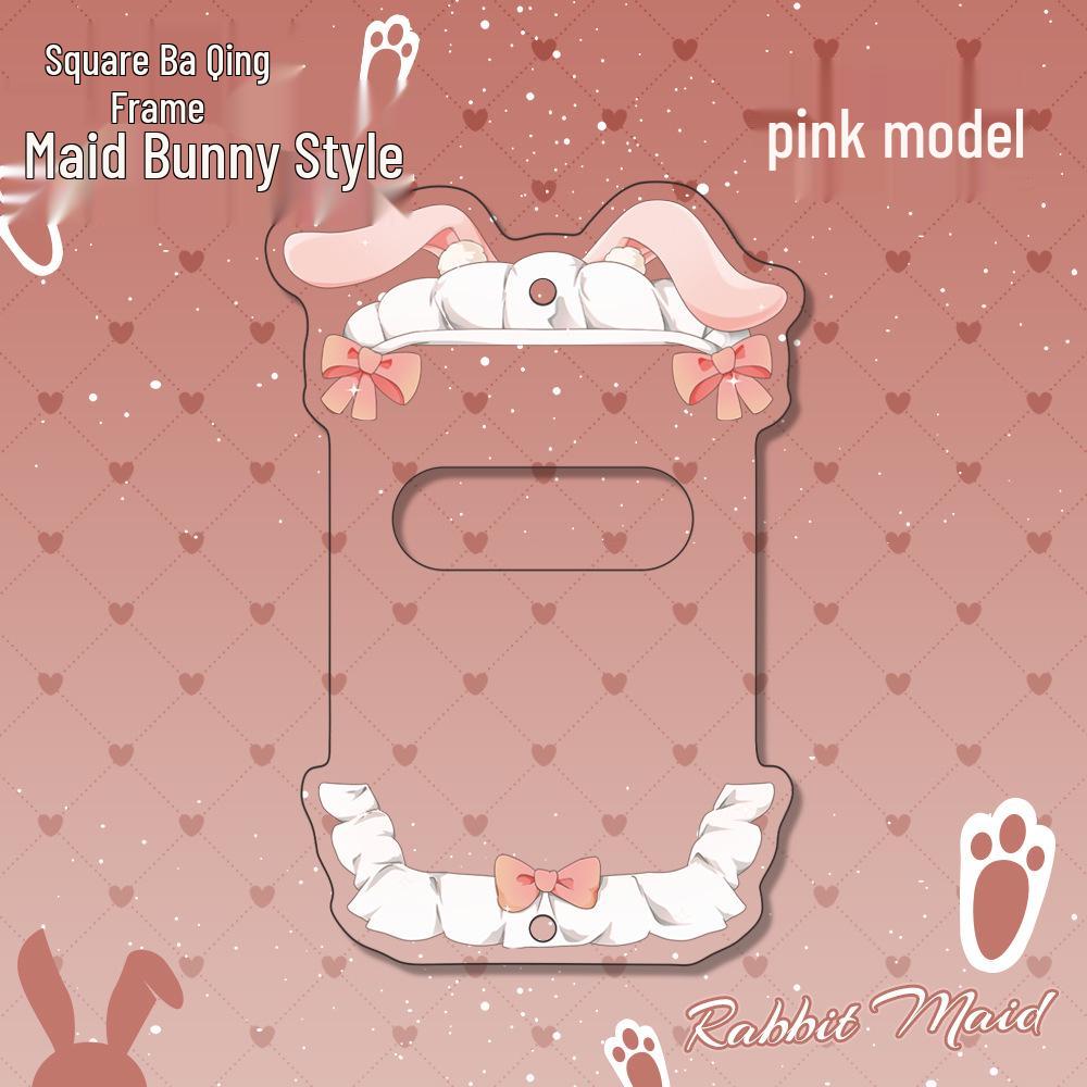 

Gumi Square Maid Rabbit Acrylic Badge Display Stand Cover Square Maid Rabbit Badge Frame