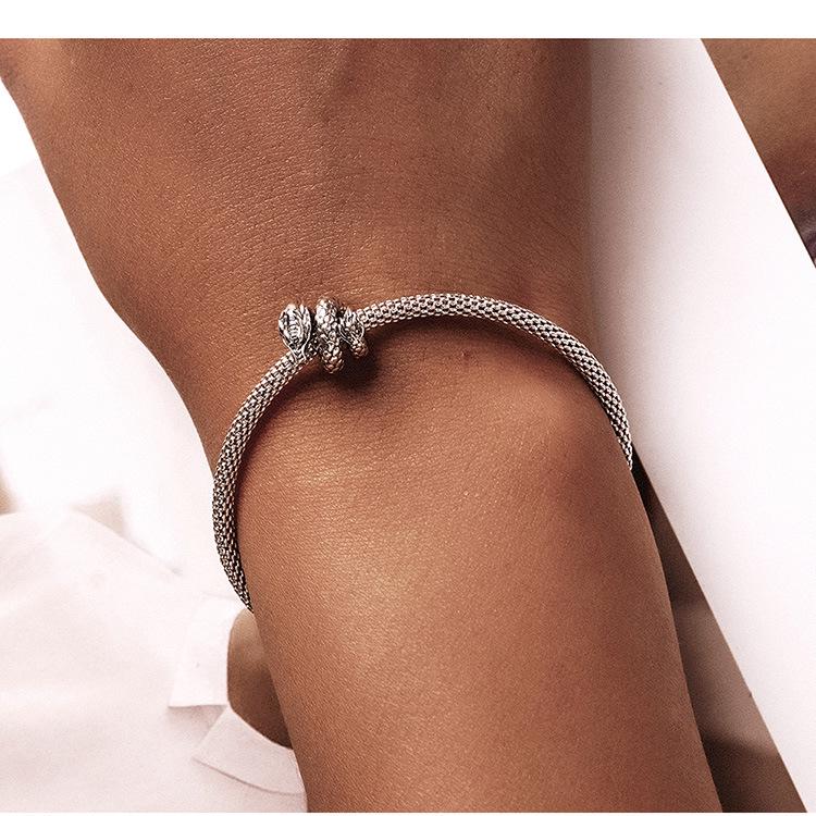 925 Sterling Silver Retro Dragon DIY Loose Beads - Chinese Style Textured Jewelry Accessories