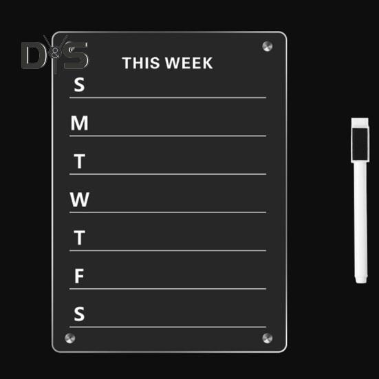 Magnetische Kühlschrankaufkleber aus Acryl, Memoboard, Arbeitsnachricht, Notizen, Wochenplaner, transparente Anzeigetafeln