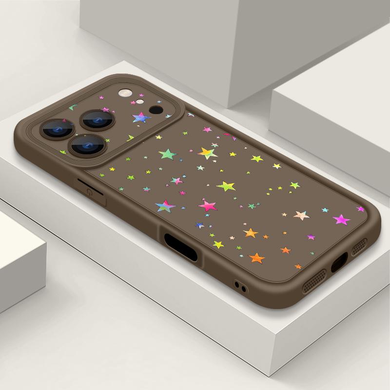 Five-pointed Star Pattern TPU Case For iPhone 17 Pro 17e 15 16 Pro Max 14 13 Pro Max 16e Shockproof Soft Silicone Phone Cover