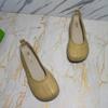 Scarpe da sera francesi a tacco singolo da donna 2025 primavera ed estate scarpe da nonna suola morbida fondo piatto punta tonda scollatura bassa scarpe a fagiolino l